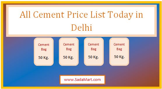 all cement price list today in delhi