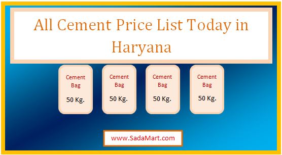 all cement price list today in haryana