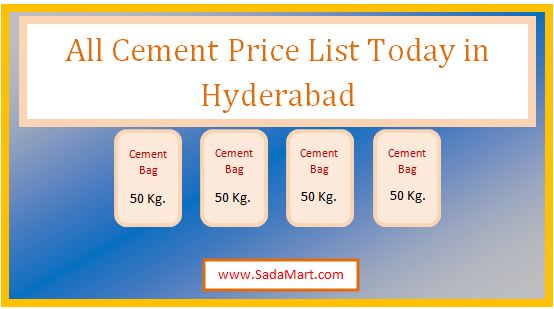 all cement price list today in hyderabad