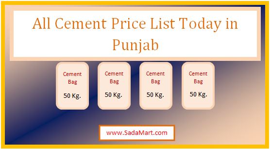 all cement price list today in punjab