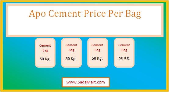 apo cement price per bag