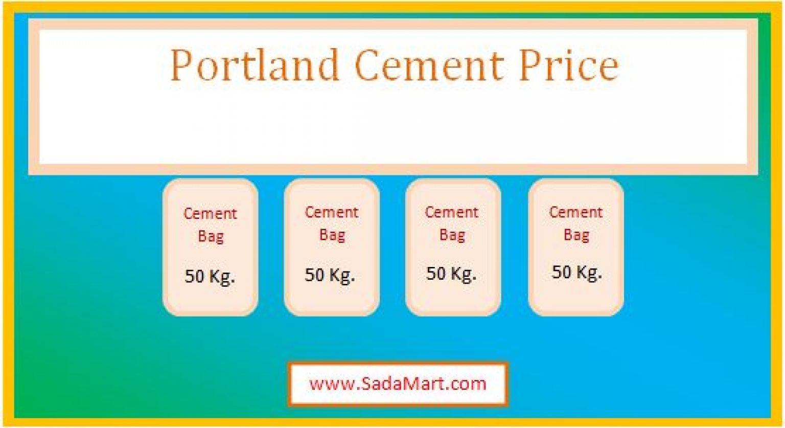 Portland Cement Price Per Bag Today 2024