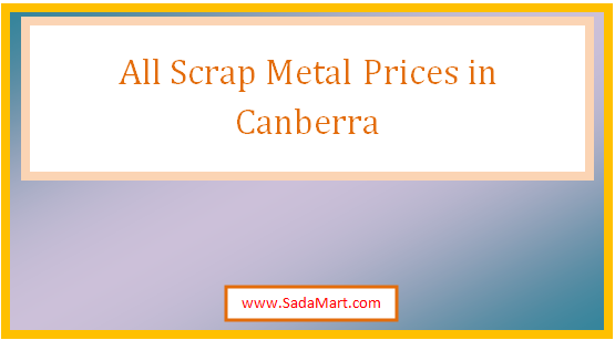 scrap metal prices in canberra